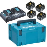 PACK 4 BATTERIES 5AH 18V CHARGEUR DOUBLE MAKPAC