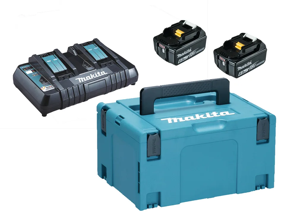 PACK 2 BATTERIES 6Ah 18v CHARGEUR DOUBLE MAKPAC