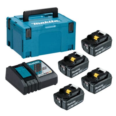 Pack 4 batteries 6Ah 18v chargeur simple MAKPAC