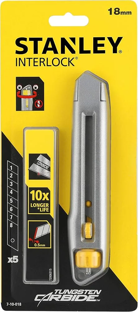CUTTER INTERLOCK 18MM + 5 LAMES CARBIDE