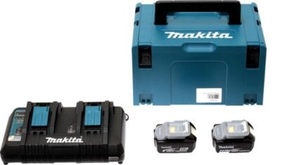 PACK 2 BATTERIE 5Ah 18v CHARGEUR DOUBLE MAKPAC DC18RD