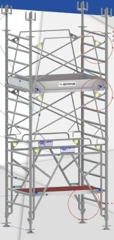 Tour echelles rototube